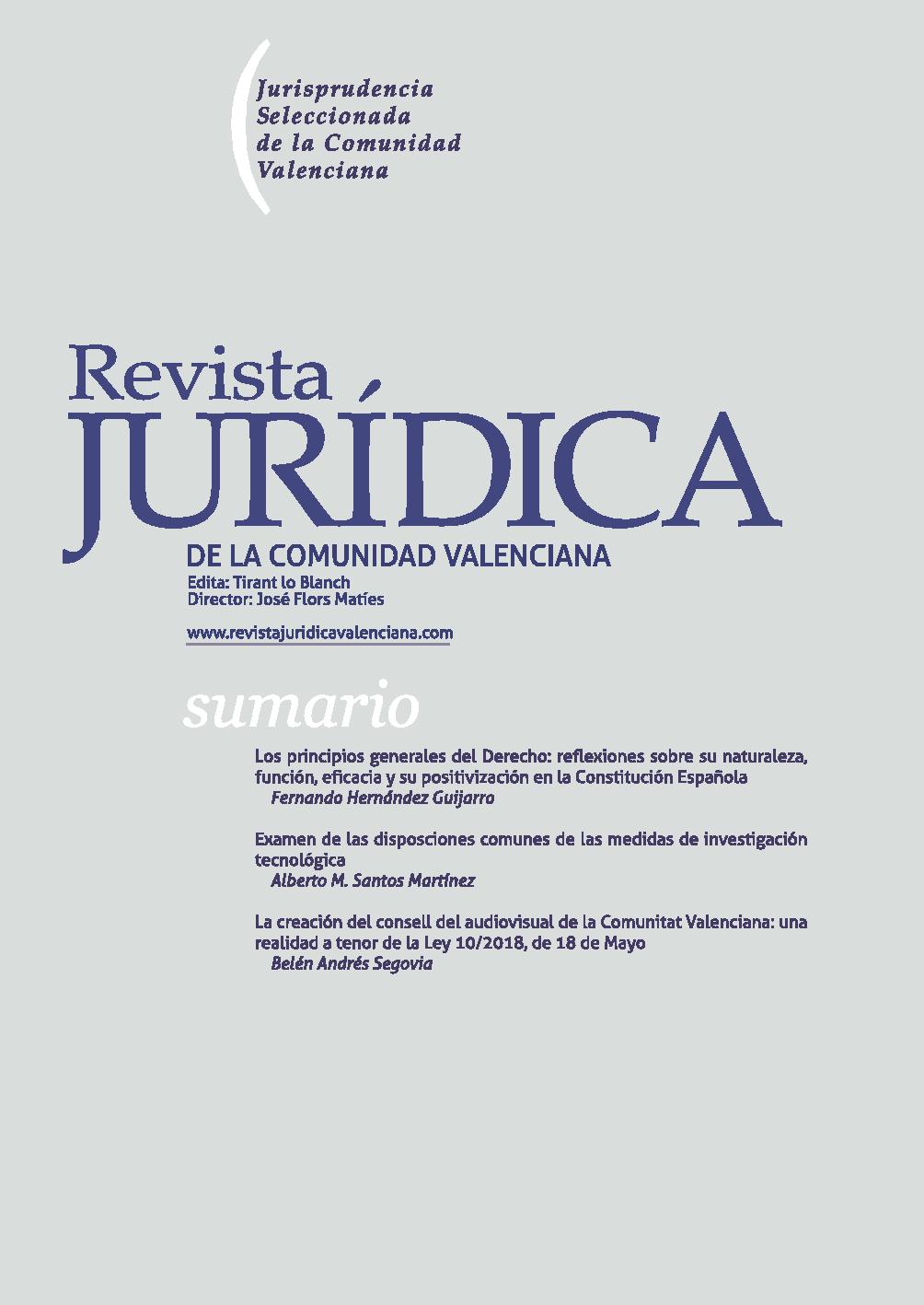 Índice de la Revista Jurídica Digital